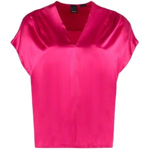 PINKO Elegante Fuchsia Zijden Blouse