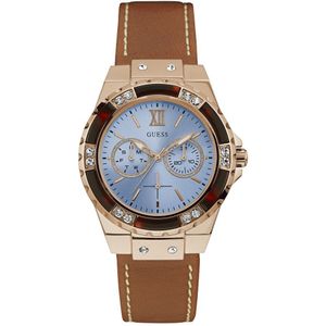 Guess Bruine Polyethyleen Horloge Voor Stijlvolle Dagen