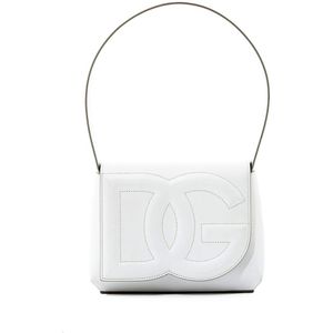 Dolce & Gabbana DG Logo Wit Leren Handtas