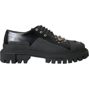 Dolce & Gabbana Zwart Veterschoenen Met Studs