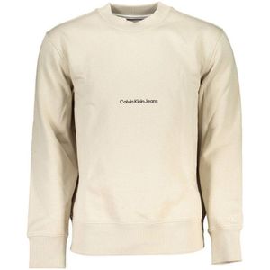 Calvin Klein Beige Katoenen Trui met Logo