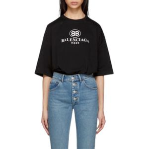 Balenciaga Zwart BB Logo Oversized T-shirt