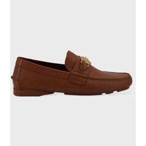 Versace Kalfsleren Loafers Bruin