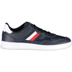 Tommy Hilfiger Slanke blauwe sneakers met logodetails