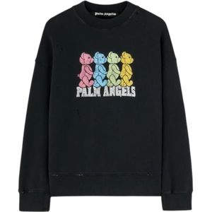 Palm Angels Oversized Sweatshirt Met Kleurige Berenprint