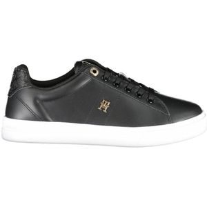 Tommy Hilfiger zwarte polyester sneaker