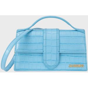 Jacquemus Blauw Krokodillenprint Le Grand Bambino Handtas