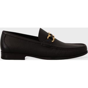 Salvatore Ferragamo Kalfsleer Moccasins Loafers Schoenen Zwart