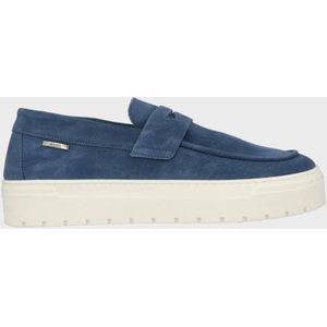 Antony Morato Blauw Suede Loafers Schoenen Heren