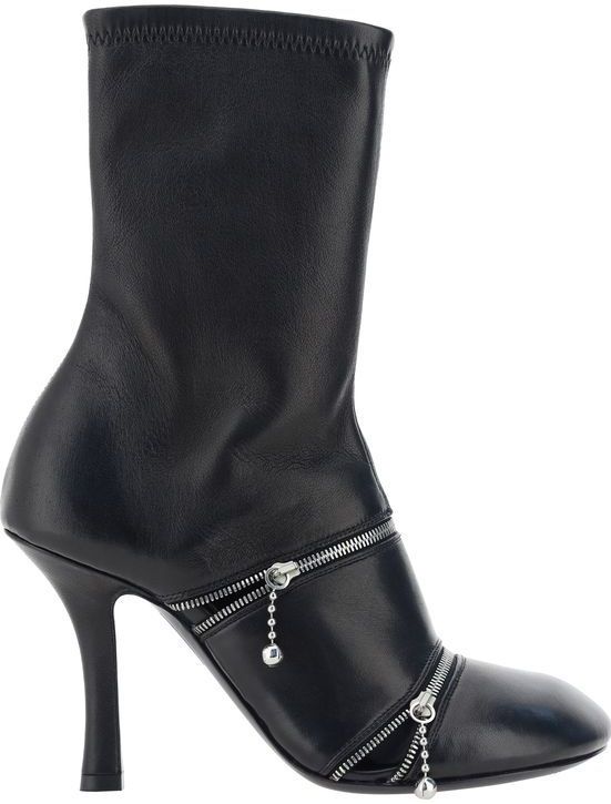 Burberry Peep Heeled Ankle Boots Met Stiletto Hak