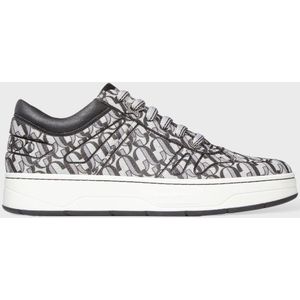 Jimmy Choo Zilver / Zwart Glitter Hawaii Sneakers