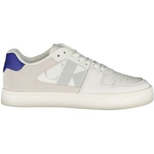 Calvin Klein Witte Polyester Sneaker Met Contrastdetails