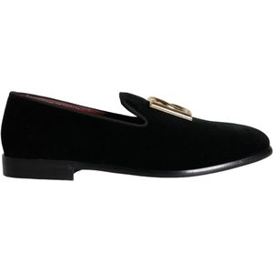 Dolce & Gabbana Zwart Velvet Loafers