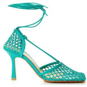 Bottega Veneta Groene Katoenen Leren Sandalen