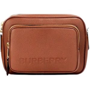 Burberry Bruin Leren Crossbody Tas