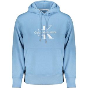 Calvin Klein Blauwe Katoenen Logo Hoodie