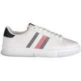 Tommy Hilfiger Witte Polyester Sneakers Met Laces En Logo