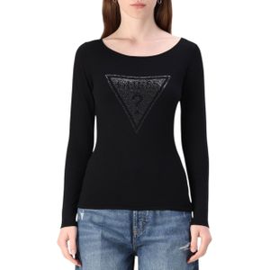 Guess Zwart TRIANGLE Logo Longsleeve