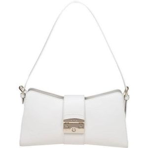 Furla Witte Minimalistische Leren Handtas Dames