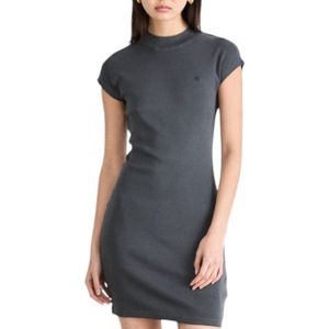 Calvin Klein Jeans Grijs Gewassen Cap Sleeve Jurk