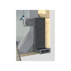 ALD-Set vochtgestuurd voor de wand / La ZUWAH EPP Slim 90° van Aereco - 110196