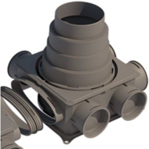Luchtverdeler DN 125 - 180 Airbox Compact 6 van Aereco - 360043