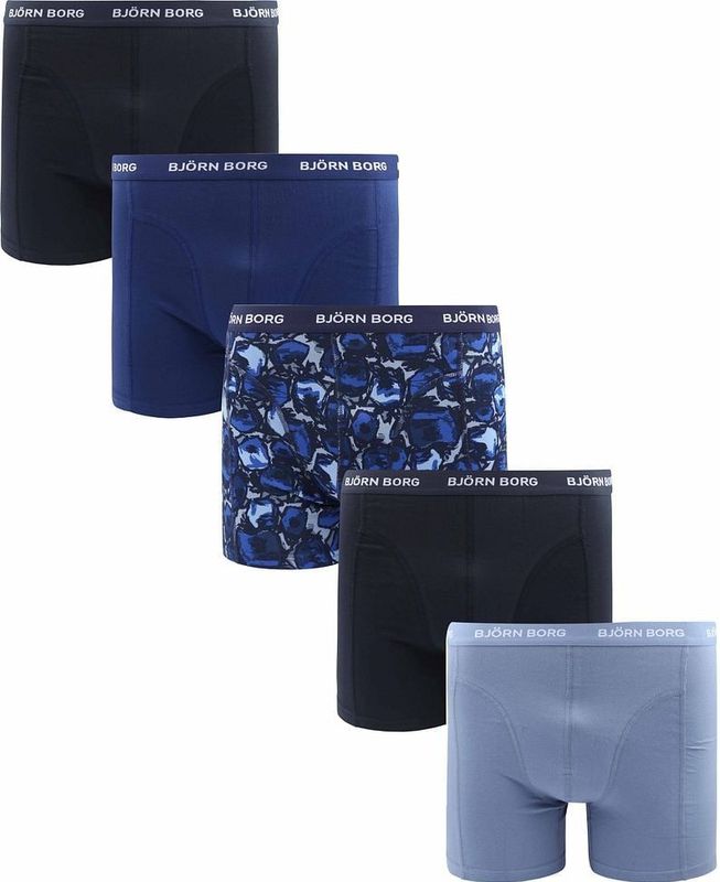 Bjorn Borg Boxers Cotton Stretch 5-Pack Blau - Größe L