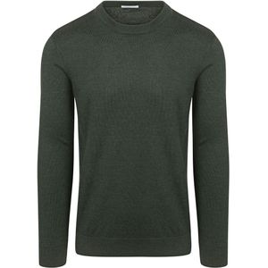 KnowledgeCotton Apparel Wollpullover Dunkelgrün - Größe XL