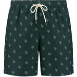 Shiwi Badeshorts Mike Sketched Coral Dunkelgrün - Größe XXL