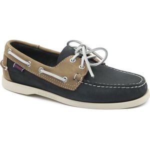 Sebago Schuhe Docksides Portland Navy Beige - Größe 45