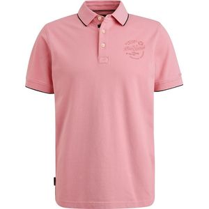 PME Legend Poloshirt Piqué Logo Rosa - Größe 3XL