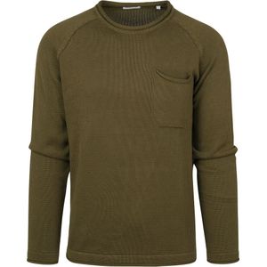 KnowledgeCotton Apparel Sweater Olivgrün - Größe XL