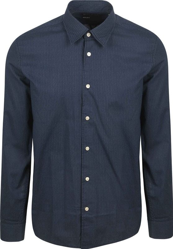 Marc O'Polo Hemd Druck Navy - Größe M