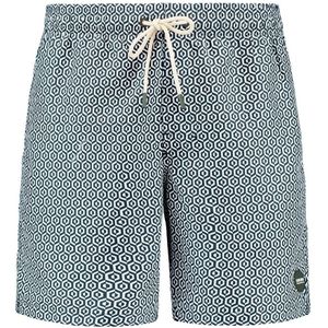 Shiwi Badeshorts Mike Geo Tile Dunkelgrün - Größe XXL