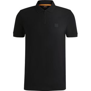 BOSS Polo Passerzip Half Zip Schwarz  - Größe M