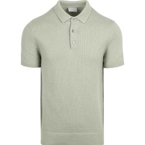 Suitable Heavy Knitted Polo Raw Hellgrün - Größe M