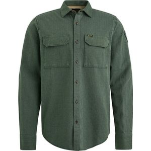 PME Legend Hemd Flanel Herringbone Grün - Größe XXL