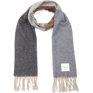 Profuomo Schal Lammwolle Grau Blau Braun -