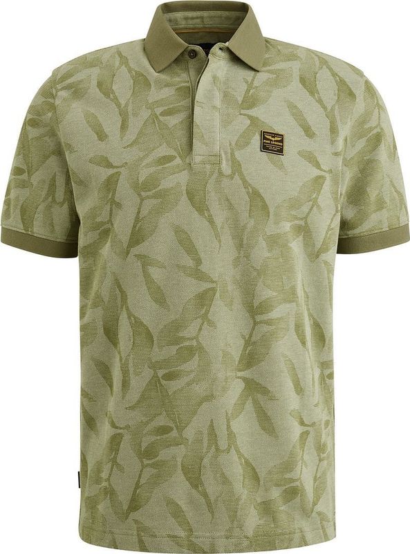 PME Legend Poloshirt Piqué Druck Grün - Größe L