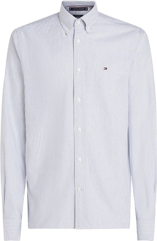 Tommy Hilfiger Oxford Hemd Streifen Hellblau - Größe XL