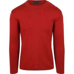 Armor-Lux Marin Goulenez Pullover Merinowolle Rot - Größe L