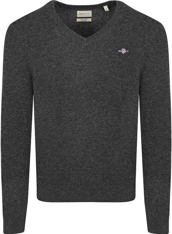Gant Pullover V-Ausschnitt Wool Blend Navy Melange - Größe 3XL