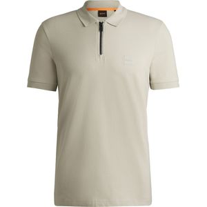 BOSS Polo Passerzip Half Zip Ecru - Größe XXL