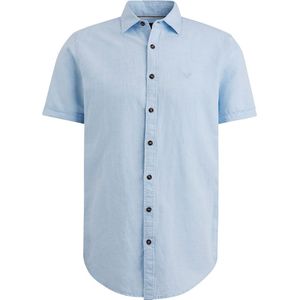PME Legend Short Sleeve Hemd Leinen Blau - Größe M