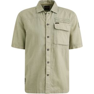 PME Legend Short Sleeve Hemd Linen Blend Grün - Größe M