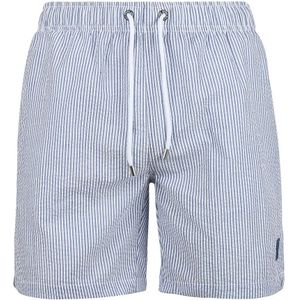 Suitable Badeshorts Stripe Seersucker Blau - Größe M
