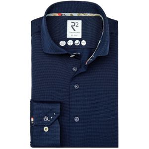 R2 Japanese Knitted Hemd Shortsleeve Navy - Größe L