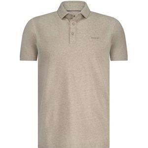 State of Art Poloshirt Piqué Melange Beige - Größe XL
