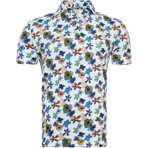 R2 Amsterdam Piqué Polo Druck Multicolor - Größe 3XL
