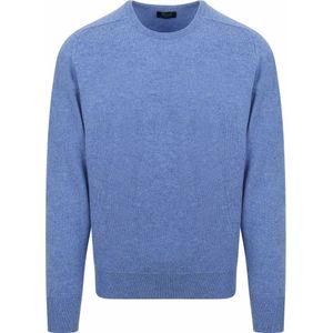 William Lockie O-Auschnitt Pullover Lammwolle Blau - Größe XL